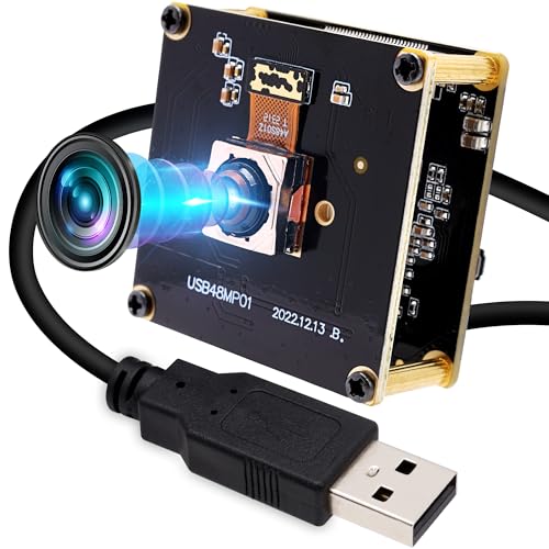 ELP 48MP USB Kameramodul Schnelle Autofokus USB Kamera Keine Verzerrung 70 Grad Objektiv Webcam UVC USB2.0 Industriekamera 8000 * 6000 USB Kamera für Laptop PC Jetson NA von ELP