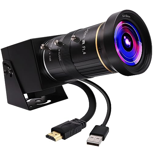 ELP 4K HDMI USB Kamera mit 10X 5-50mm optischem Zoom USB Videokonferenzkamera,Ultra HD 2160P USB Kamera für Computer,Plug and Play Webcam für Windows,Linux,Android von ELP