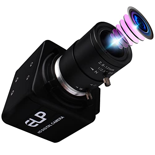 ELP 4K Optischem Zoom USB-Kamera,Ultra HD IMX317-Sensor-Webcam mit 2,8-12 mm Varifokalobjektiv,3840 x 2160 bei30 fps Fokus einstellbare USB kamera Plug-and-Play für Konferenz-Live-Streaming-Webkameras von ELP
