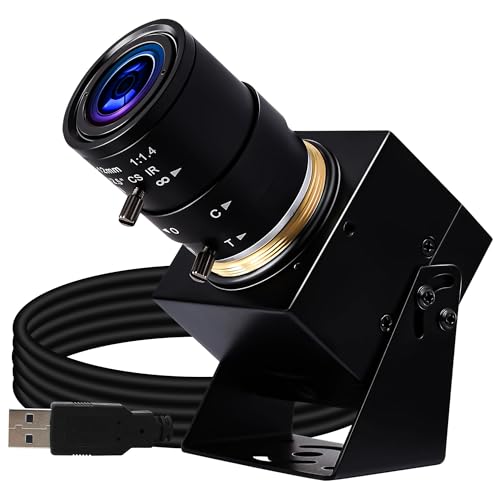 ELP 4K USB Kamera Weitwinkel 2.8-12mm Varifocal Zoom Objektiv Webcam Ultra HD 2160P 30FPS Webcam,Plug and Play Web Kamera für Konferenz USB2.0 Webcam für Windows Linux Mac von ELP