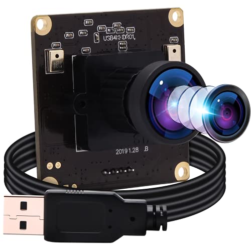 ELP 4K Webcam IMX317 Sensor Ultra HD Weitwinkel PC Web Kamera Mini UVC Kamera 3840x2160@30fps für Mac/Windows/Linux,2160P USB Videokonferenz Industrie OTG Webkamera USB4KHDR01-L170 von ELP