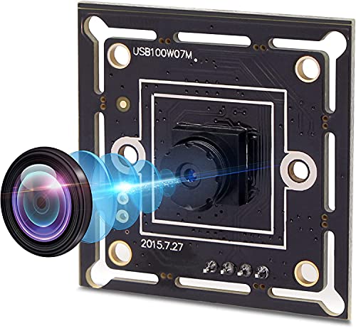 ELP 720P USB Kamera Super Mini Embedded Webcam Board mit 45Grad M7 Objektiv Megapixel HD OV9712 Kameramodul USB für Laptop USB2.0 UVC Video PC Kameramodul, mit 3.3ft/1m Kabel für Computer von ELP