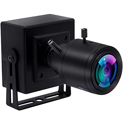 ELP 8 Megapixel Webcam mit 2,8-12mm-Vario Objektiv, USB Computer Webkamera,Weitwinkel,Plug-and-Play für Desktop und Laptop,2448P IMX179 Sensor Streaming Webkamera für Windows Android Linux von ELP