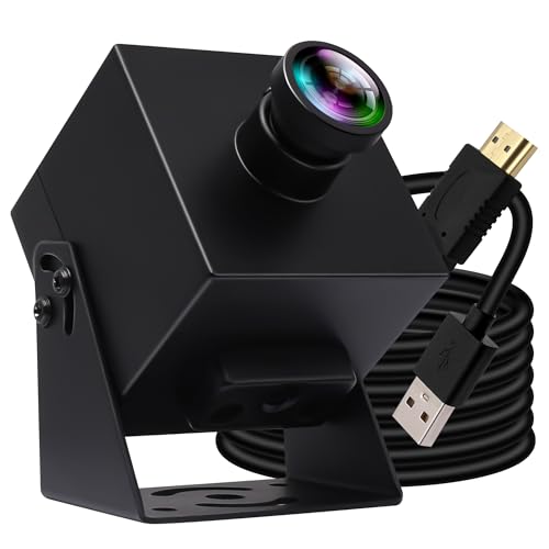 ELP HDMI 4K USB Kamera mit IMX415 Sensor Webcam,Weitwinkel 120 Grad Objektiv ohne Verzerrung USB Kamera,2X Digitale Webcam für Windows Linux Android Mac OS von ELP