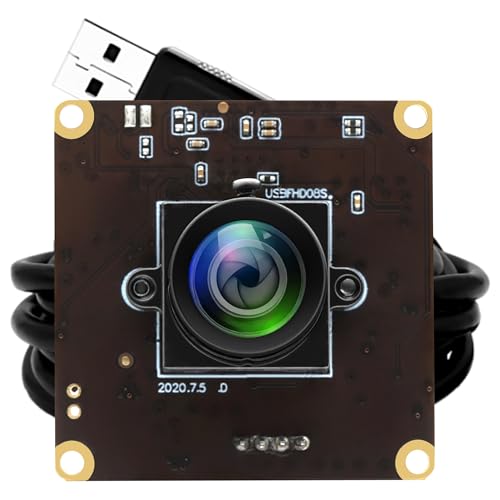 ELP USB Kamera Hohe Bildrate 720P 100fps/ 480P 260fps 2MP 1080P Webcam Keine Verzerrung 60 Grad Objektiv USB Kameramodul für Golfschwung Embedded Kameramodul für Android Linux Windows USBFHD08S-LC1100 von ELP