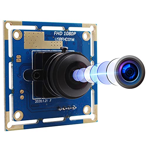 ELP USB Kameramodul Weitwinkel 180 Grad Fisheye USB Kamera Full HD 1080P Webcam USB mit Kamera 60fps/100fps UVC Kamera Kompatibel für Android Windows Linux USBFHD01M-L180 ELP USB Kameramodul Weitwinkel 180 Grad Fisheye USB Kamera Full HD 1080P Webcam USB mit Kamera 60fps/100fps UVC Kamera Kompatibel für Android Windows Linux USBFHD01M-L180 von ELP