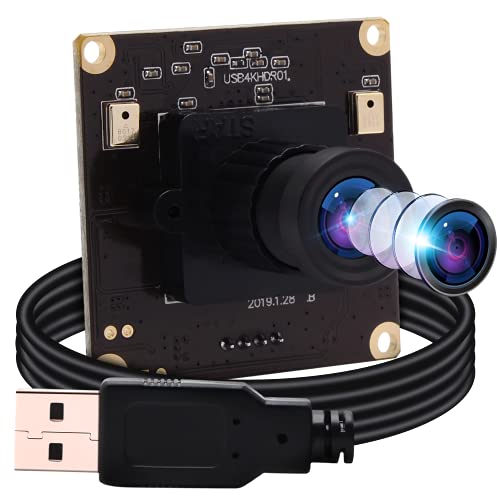 ELP Ultra HD 4K Webcam Unterstützung 3840x2160@30fps mit 3.6mm Objektiv, IMX317 Sensor PC Webkamera für Windows/Mac/Linux,2160P Laptop USB Webcams für PC Desktop Notebooks USB4KHDR01-L36 von ELP