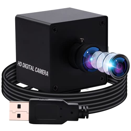 ELP Webcam 4K,Ultra HD Weitwinkel 30fps PC Web Kamera mit 170 Grad Objektiv, IMX317 Sensor Mini UVC Kamera,2160P USB Videokonferenz OTG Webkamera für Mac/Windows/Linux USB4KHDR01-KL170 von ELP