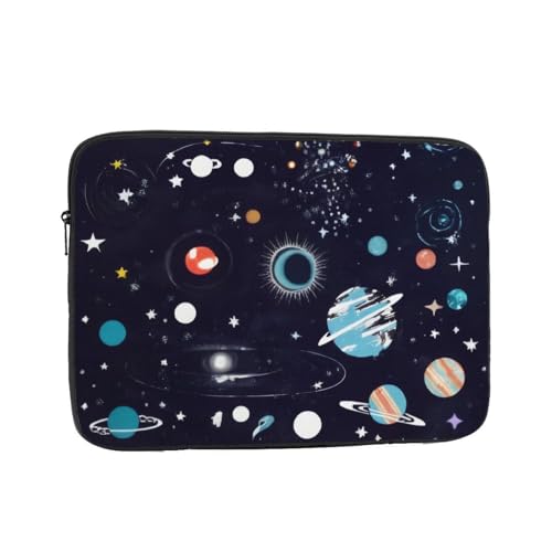 Ultradünne Laptop-Hülle, Galaxie-Dekor-Laptop-Taschen, wasserabweisend, stoßfest und tragbar, Computerabdeckung für 10-17-Zoll-Laptops von ELSMZXZD