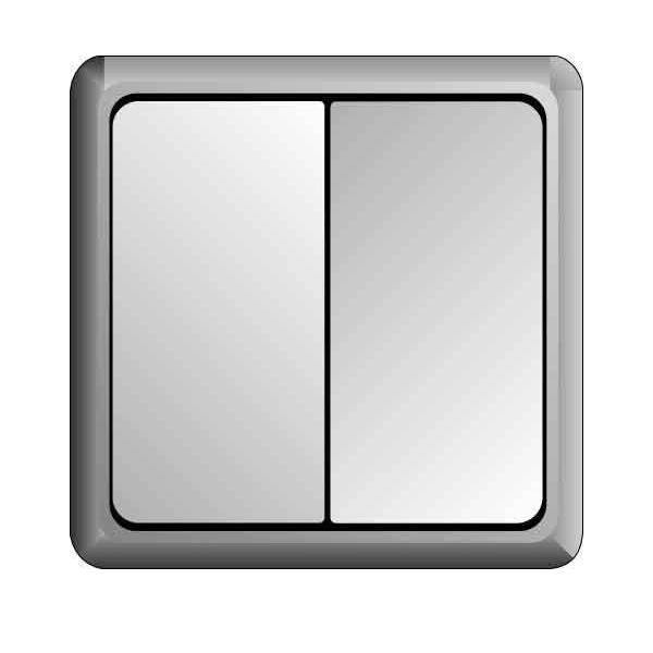 ELSO AP-Doppeltaster 42V 506254 RENOVIERUNG reinweiss von ELSO GMBH