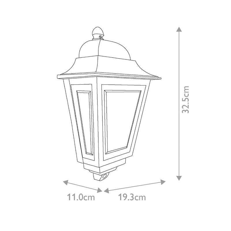 Außenwandlampe Deco Lane, grün, Laterne, Aluminium, IP44 von ELSTEAD