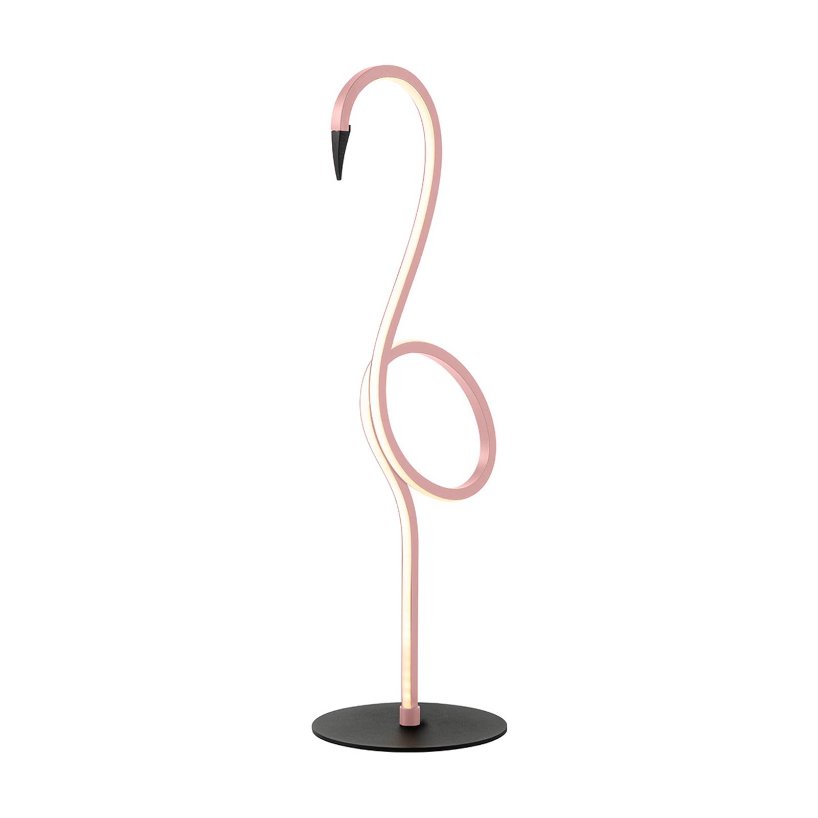 LED-Tischleuchte Flamingo, pink, Metall, 50 cm hoch von ELSTEAD