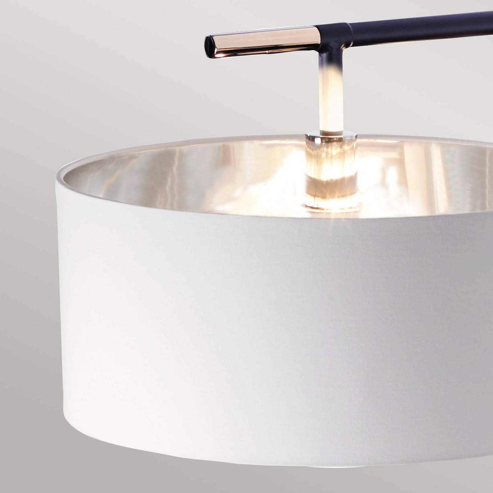 Stehleuchte Balance, schwarz/nickel, Schirm weiß Stehleuchte Balance, schwarz/nickel, Schirm weiß von ELSTEAD