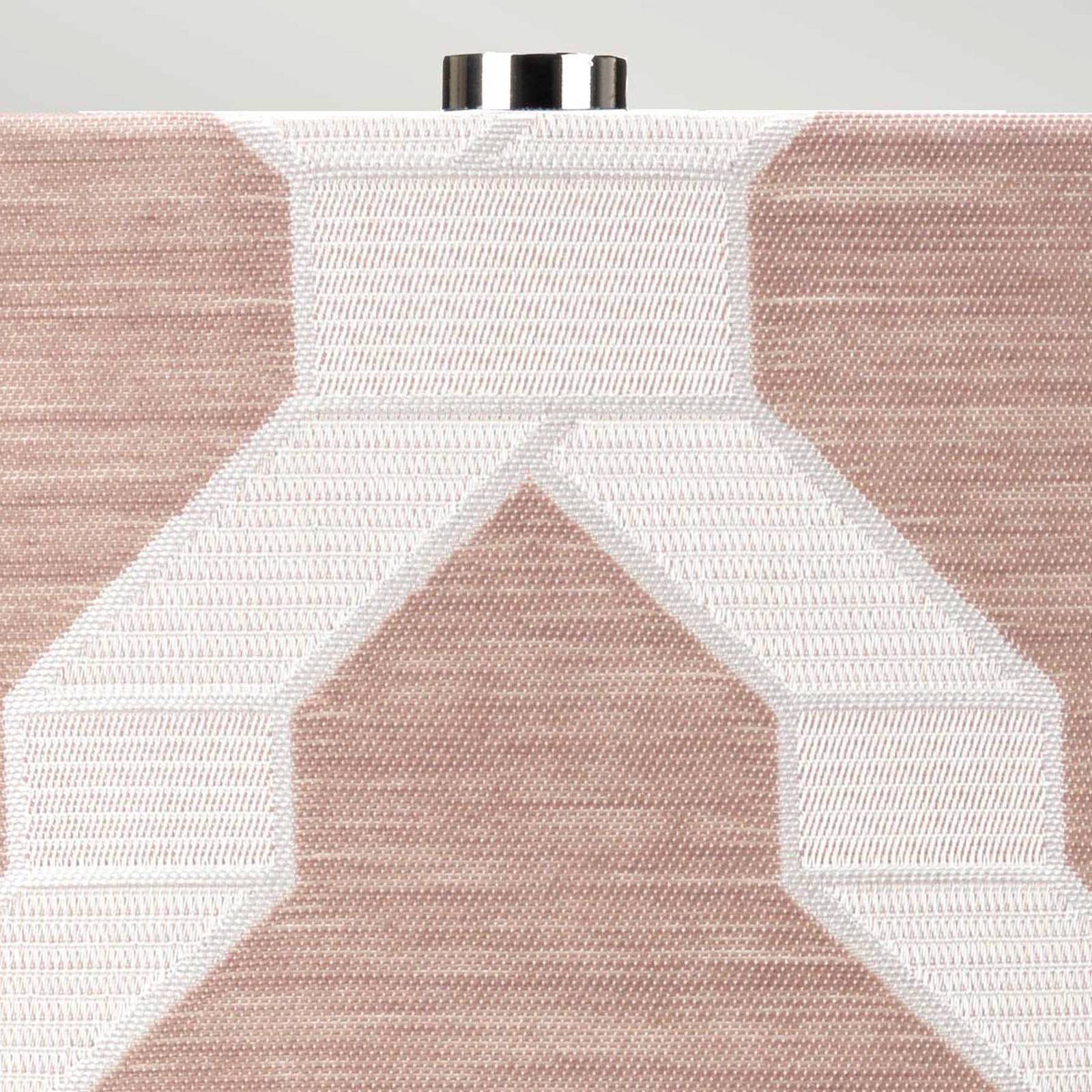 Tischleuchte Milo, nickel-weiß/pink von ELSTEAD