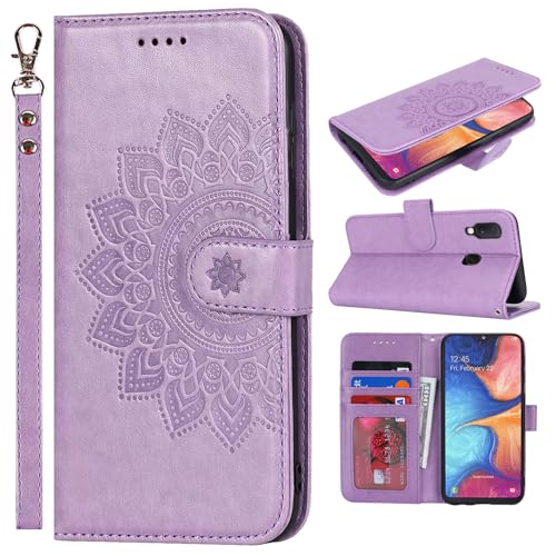 ELTEKER Hülle für Samsung Galaxy A20e,Klapphülle Samsung Galaxy A20e Handyhülle Lederhülle mit 3 Kartenfächer,Schutzhülle Handytasche Hülle für Galaxy A20e, Violett ELTEKER Hülle für Samsung Galaxy A20e,Klapphülle Samsung Galaxy A20e Handyhülle Lederhülle mit 3 Kartenfächer,Schutzhülle Handytasche Hülle für Galaxy A20e, Violett von ELTEKER