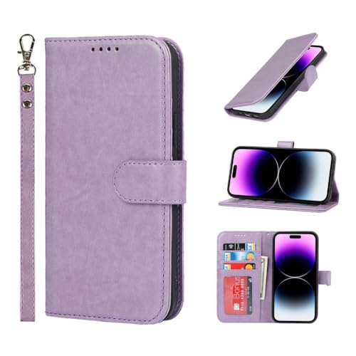 ELTEKER Handyhülle für iPhone 14 Pro Max Hülle, Klapphülle mit Kartenfäch und Standfunktion Lederhülle Schutzhülle für iPhone 14 Pro Max, Violett ELTEKER Handyhülle für iPhone 14 Pro Max Hülle, Klapphülle mit Kartenfäch und Standfunktion Lederhülle Schutzhülle für iPhone 14 Pro Max, Violett von ELTEKER