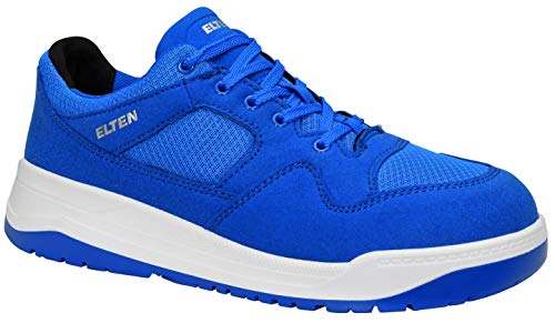 ELTEN Sicherheitsschuhe MAVERICK blue Low ESD S1P, Herren, Textil, Stahlkappe, leicht, sportlich, Blau, Größe: 48 von ELTEN