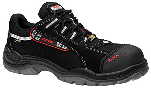 ELTEN Sicherheitsschuhe SENEX Pro GTX ESD S3, Damen und Herren, Textil, Kunststoffkappe (leichter als Stahlkappe), leicht, sportlich, Schwarz/Rot, Größe: 42 von ELTEN