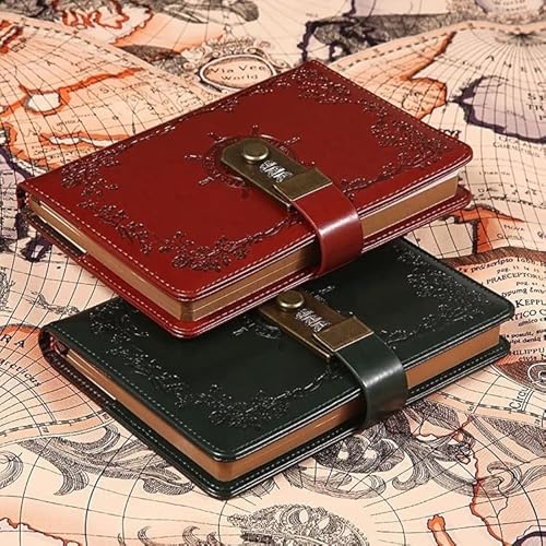 ELUKHT A5 PU-Leder Tagebuch mit Schloss, Planer, Passwort, Retro-Notizbücher und Tagebücher, Agenda, Notizbuch, für Schulhefte, Zubehör ELUKHT A5 PU-Leder Tagebuch mit Schloss, Planer, Passwort, Retro-Notizbücher und Tagebücher, Agenda, Notizbuch, für Schulhefte, Zubehör von ELUKHT