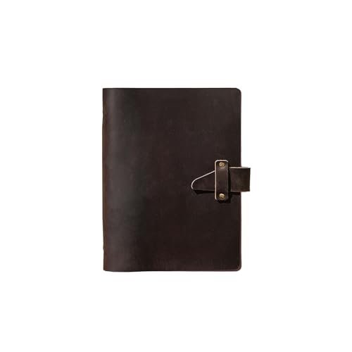 ELUKHT A5 Retro Handgemachtes Leder Notizbuch für Büro, Zuhause, Schule (Kaffee A7) von ELUKHT
