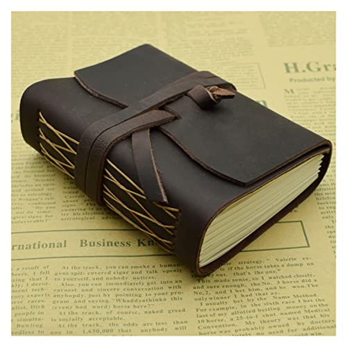 ELUKHT Handgefertigtes Mini-Notizbuch aus echtem Leder, 8,5 x 11 cm, 140 Blatt, Rindsleder, Tagebuch, Tagebuch, Skizzenbuch, Planer, Reisen, Büro, Schule ELUKHT Handgefertigtes Mini-Notizbuch aus echtem Leder, 8,5 x 11 cm, 140 Blatt, Rindsleder, Tagebuch, Tagebuch, Skizzenbuch, Planer, Reisen, Büro, Schule von ELUKHT