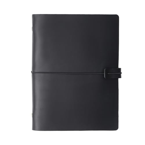 ELUKHT Leder Notizbuch A5A6A7 Handbuchbinder Notizbuch für Büro Zuhause Schule (Noir A5) von ELUKHT