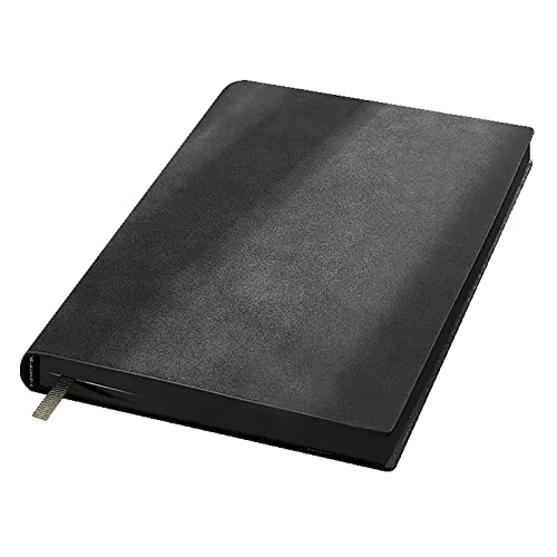 ELUKHT Liniertes Tagebuch, Notizbuch, Hardcover, Business-Tagebuch, Kunstleder, Notizbuch für Schule, Reisen, Business, Arbeit, Zuhause, Schreiben (Schwarz, S) von ELUKHT
