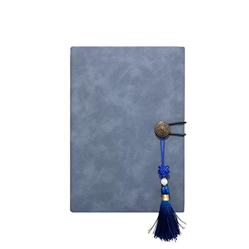 ELUKHT Notizbuch mit Ledereinband, liniert, für Reisen, Business, Arbeit, Büro, Schule, Notizen (blau) von ELUKHT