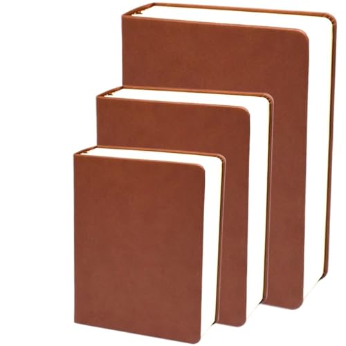 ELUKHT Notizbücher mit weichem Einband, super dick, Agenda-Planer, 660 Seiten, blanko innen, PU-Leder, weicher Einband, Skizzenbuch, Tagebuch, Notizbuch, Schreibwaren (Braun, A5) von ELUKHT