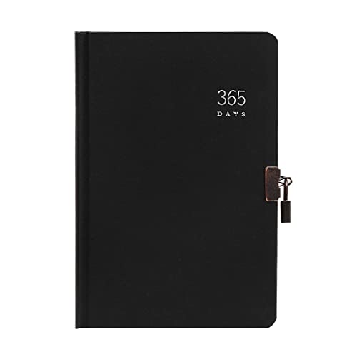 ELUKHT Vintage 365 Tage Notizbuch Tagebuch Planer A5 Agenda Organizer 384 Seiten 100 Kraftpapier Skizzenbuch Schulbedarf Schreibwaren (Gold) von ELUKHT