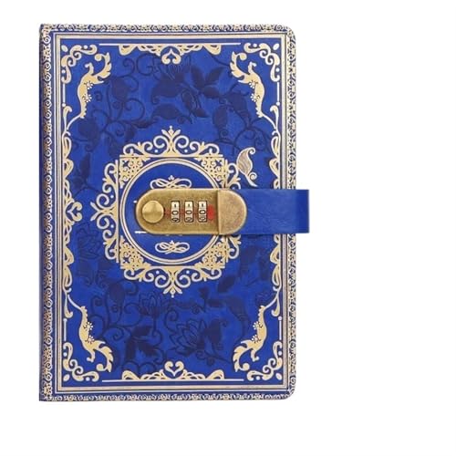 ELUKHT Vintage Nachfüllbares Notizbuch A5 Retro Passwort Tagebuch mit Schloss Verdicktes Handbuch Notizblock Schreibwaren Notizbuch für Männer Frauen ELUKHT Vintage Nachfüllbares Notizbuch A5 Retro Passwort Tagebuch mit Schloss Verdicktes Handbuch Notizblock Schreibwaren Notizbuch für Männer Frauen von ELUKHT
