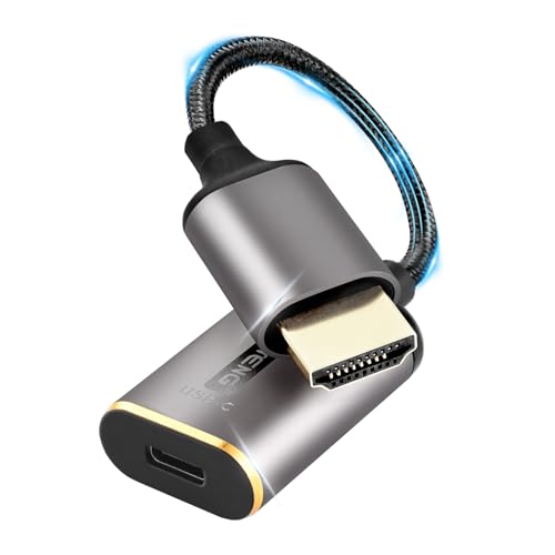 ELUTENG USB C Buchse auf HDMI Stecker Adapter Kabel 4K@60Hz, Typ C Thunderbolt 3 auf HDMI Adapter Kompatibel mit iPhone 15 Serie, MacBook Pro/Air, Mac, iPad Pro, Galaxy S8 zu S23 von ELUTENG