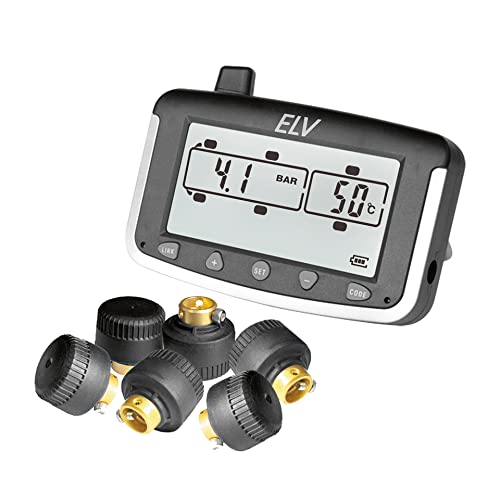 ELV Reifendruckkontrollsystem EK215, für Wohnmobile und Transporter, erweiterbar, mit 6 Sensoren von ELV