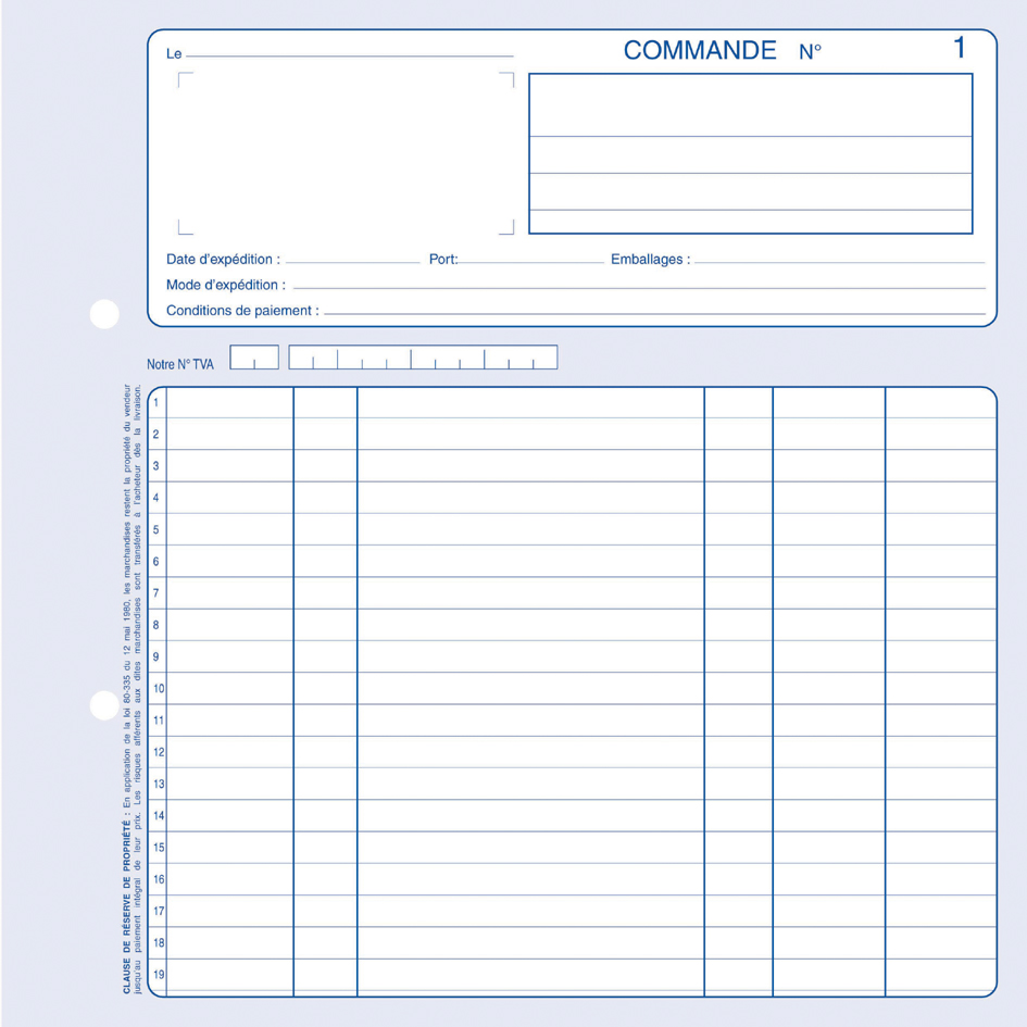 ELVE französisches Formularbuch , Commandes, , 210 x 148 mm von ELVE