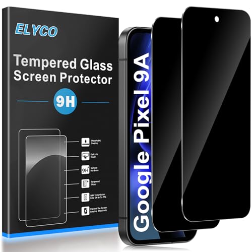 ELYCO 2 Stück Sichtschutz Schutzfolie für Google Pixel 9A 5G für Panzerglas, Anti-Spy Sichtschutzfolie, Sichtschutz Panzer Schutz Glas, Privacy Displayschutz - 9H Härte, Kratzfest, Blasenfrei ELYCO 2 Stück Sichtschutz Schutzfolie für Google Pixel 9A 5G für Panzerglas, Anti-Spy Sichtschutzfolie, Sichtschutz Panzer Schutz Glas, Privacy Displayschutz - 9H Härte, Kratzfest, Blasenfrei von ELYCO