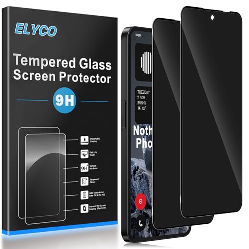 ELYCO 2 Stück Sichtschutz Schutzfolie für Nothing CMF Phone 2 Pro für Panzerglas, Anti-Spy Sichtschutzfolie, Sichtschutz Panzer Schutz Glas, Privacy Displayschutz - 9H Härte, Kratzfest, Blasenfrei ELYCO 2 Stück Sichtschutz Schutzfolie für Nothing CMF Phone 2 Pro für Panzerglas, Anti-Spy Sichtschutzfolie, Sichtschutz Panzer Schutz Glas, Privacy Displayschutz - 9H Härte, Kratzfest, Blasenfrei von ELYCO