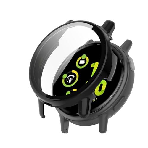 ELYCO Kompatibel mit Garmin Vivoactive 5 Hülle, [1 Stück] 360 Grad Rundum Stoßfeste Schutzhülle mit HD Displayschutz, Kratzfeste Hard PC Ultra Dünne Cover [Schwarz] von ELYCO