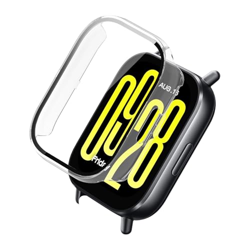 ELYCO Kompatibel mit Xiaomi Redmi Watch 5 Active Hülle, [1 Stück] 360 Grad Rundum Stoßfeste Schutzhülle mit HD Displayschutz, Kratzfeste Hard PC Ultra Dünne Cover [Transparente] von ELYCO