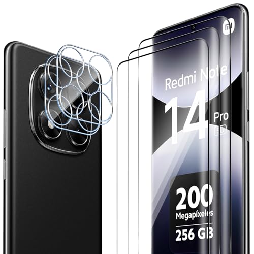 ELYCO Schutzfolie kompatibel mit Xiaomi Redmi Note 14 Pro 5G / POCO X7 5G für Panzerglas, 3 Pcs Schutzglas & 2 Pcs Kameraschutz, 9H Härte Anti-Kratzer, HD Klar 3D Displayschutzfolie ELYCO Schutzfolie kompatibel mit Xiaomi Redmi Note 14 Pro 5G / POCO X7 5G für Panzerglas, 3 Pcs Schutzglas & 2 Pcs Kameraschutz, 9H Härte Anti-Kratzer, HD Klar 3D Displayschutzfolie von ELYCO