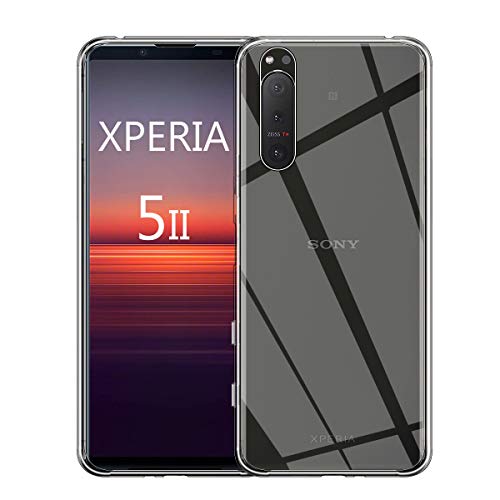 ELYCO für Sony Xperia 5 II Liquid Crystal Hülle, Ultradünnes Softschale Rundumschutz Anti-Fall Anti-Fingerabdruck TPU Handyhülle Schutzhülle Case für Sony Xperia 5 II [Transparent] von ELYCO