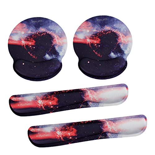 ELZO 2-Set Mauspad mit Handauflage, Gelkissen Mousepad und Ergonomische Memory Foam Tastatur Handgelenkauflage Set, Wasserdicht Wrist Rest für Computer und Laptop ELZO 2-Set Mauspad mit Handauflage, Gelkissen Mousepad und Ergonomische Memory Foam Tastatur Handgelenkauflage Set, Wasserdicht Wrist Rest für Computer und Laptop von ELZO