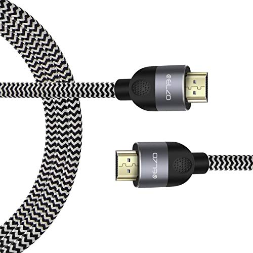 ELZO 8K HDMI 2.1-Kabel 1,8M, Ultra HD-Hochgeschwindigkeitsfaser 48Gbps 8K@60Hz 4K@120Hz 7680 P Dolby Vision, dynamisches HDR, eARC Kompatibel mit Apple TV, Samsung QLED TV, Xbox Series X, PS3, PS4,PS5 ELZO 8K HDMI 2.1-Kabel 1,8M, Ultra HD-Hochgeschwindigkeitsfaser 48Gbps 8K@60Hz 4K@120Hz 7680 P Dolby Vision, dynamisches HDR, eARC Kompatibel mit Apple TV, Samsung QLED TV, Xbox Series X, PS3, PS4,PS5 von ELZO