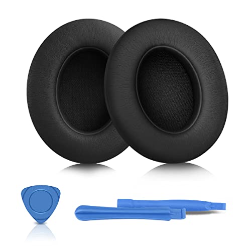 ELZO Ersatz Ohrpolster für Beats Studio 2 & Studio 3 Wired & Wireless Over-Ear Ohrpolster Kopfhörer mit weichem Proteinleder, Geräuschisolierung Memory-Schaum, Schwarz von ELZO