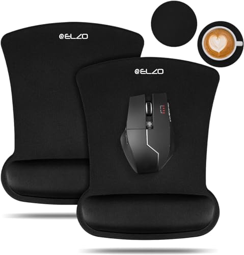 ELZO Mauspad Gelkissen Mousepad mit Handauflage Ergonomisches Mauspad Tastatur Handgelenkauflage Gelkissen Mausunterlage für Computer und Laptop, Schwarz ELZO Mauspad Gelkissen Mousepad mit Handauflage Ergonomisches Mauspad Tastatur Handgelenkauflage Gelkissen Mausunterlage für Computer und Laptop, Schwarz von ELZO