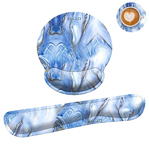 ELZO Mauspad Gelkissen Mousepad mit Handauflage Ergonomisches Mauspad Tastatur Handgelenkauflage Gelkissen Mausunterlage für Computer und Laptop ELZO Mauspad Gelkissen Mousepad mit Handauflage Ergonomisches Mauspad Tastatur Handgelenkauflage Gelkissen Mausunterlage für Computer und Laptop von ELZO