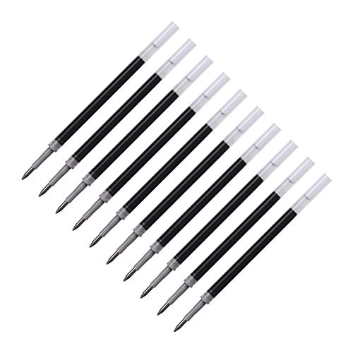 ELZO Nachfüllminen, 10 Stück Minen 3 in 1 Kapazitive Eingabestift Disc Stylus Gel Stift, 0,5 mm Metallspitze Kugeldurchmesser, Schwarz von ELZO