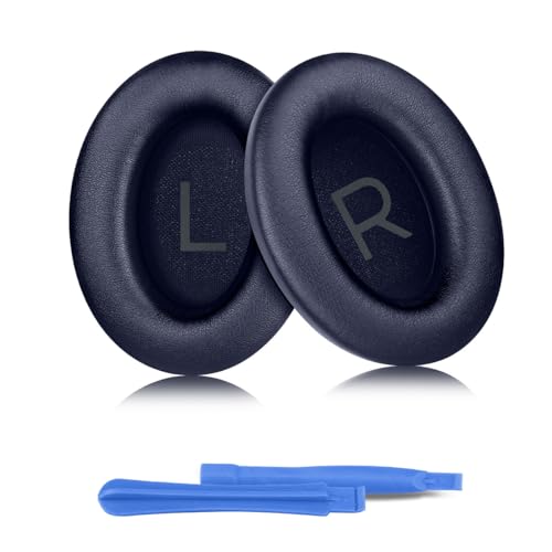 ELZO Ohrpolster für Bose QuietComfort 45 (QC45), Premium Ersatzpolster für QuietComfort SE (QC SE)/New Quiet Comfort Wireless Over-Ear Kopfhörern, Ersatzpolster mit weicherem Protein-Leder, Blau von ELZO