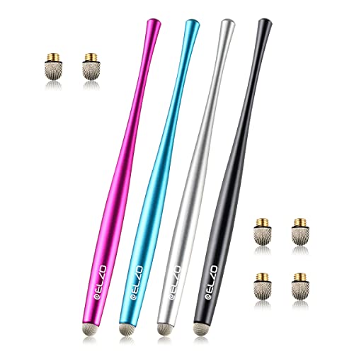 ELZO Tablet Stift 4 Pack Touchscreen Stift Stylus Touch Pen Eingabestifte für alle Handys/Tablets iPhone, iPad, Samsung Galaxy Tab, Surface, Lenovo, Huawei, Xiaomi, Chromebook, Android IOS usw von ELZO