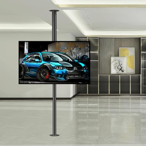 ELzEy Wand- & Deckenhalterungen Passend for 32-75 Zoll verstellbare Decken-TV-Halterung, LCD-TV, 360 Grad drehbarer Rahmen, Bodenständer Halterungen & Ständer für Fernseher von ELzEy