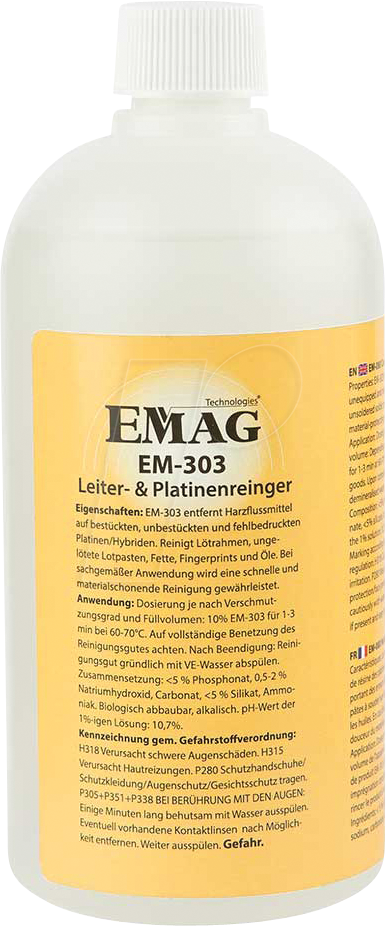 EMAG EM303 - Ultraschall-Reinigungskonzentrat, für Leiterplatten und Platinen von EMAG